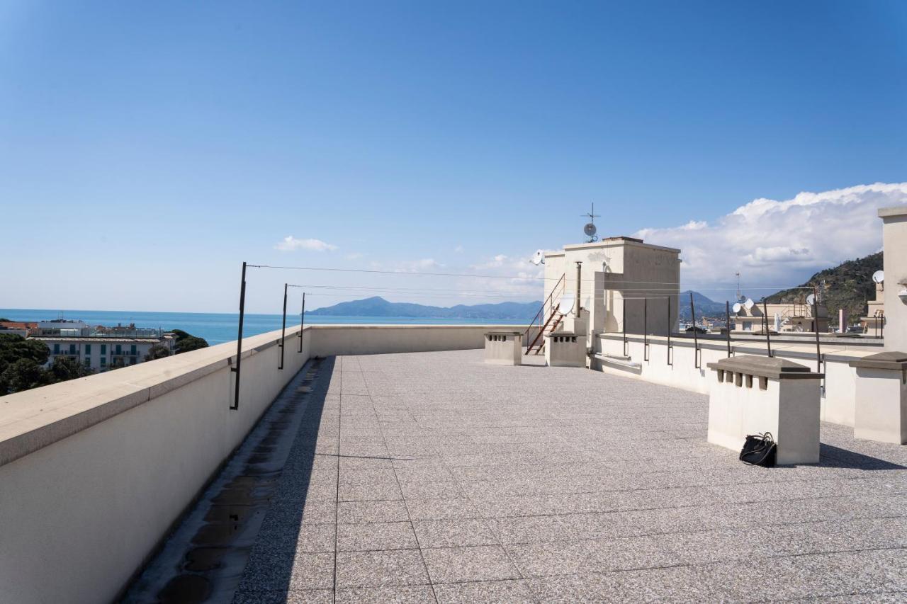 025 - Casa Panoramica In Centro, 90Metri Spiaggia Vista Mare Con Terrazzo Vista Portofino Apartment Sestri Levante Bagian luar foto